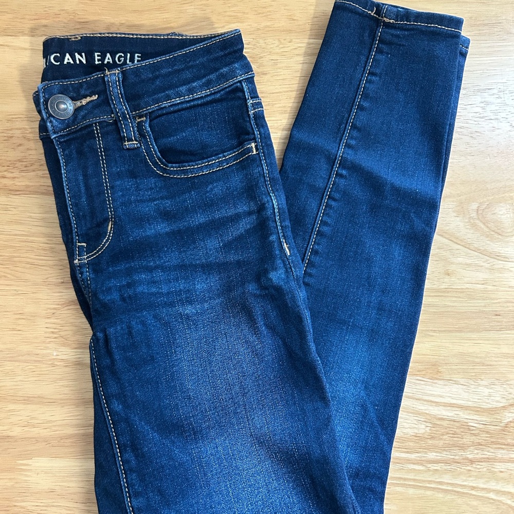 American Eagle Outfitters Women's Dark Blue Jegging Jeans